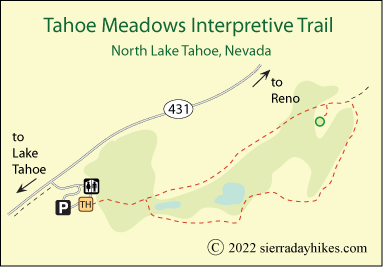 Tahoe Meadows Trail Map, North Lake Tahoe, Nevada