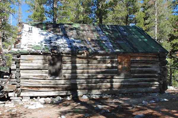 Arch Mahan cabin, Mammoth Consolidated Gold Mine,  Mammoth Lakes, California