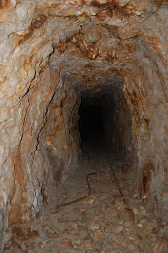 mine tunnel at Mammoth Consolidated Gold Mine,  Mammoth Lakes, California