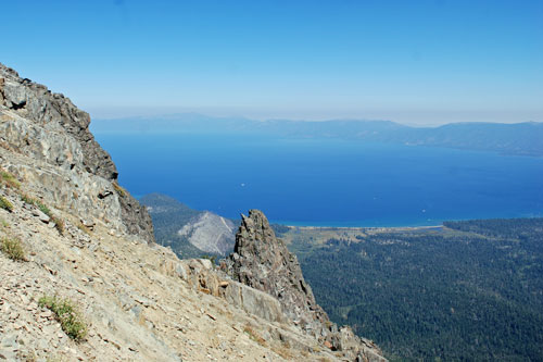 View of South Lake Tahoe from the summit of Mt. Tallac, CA