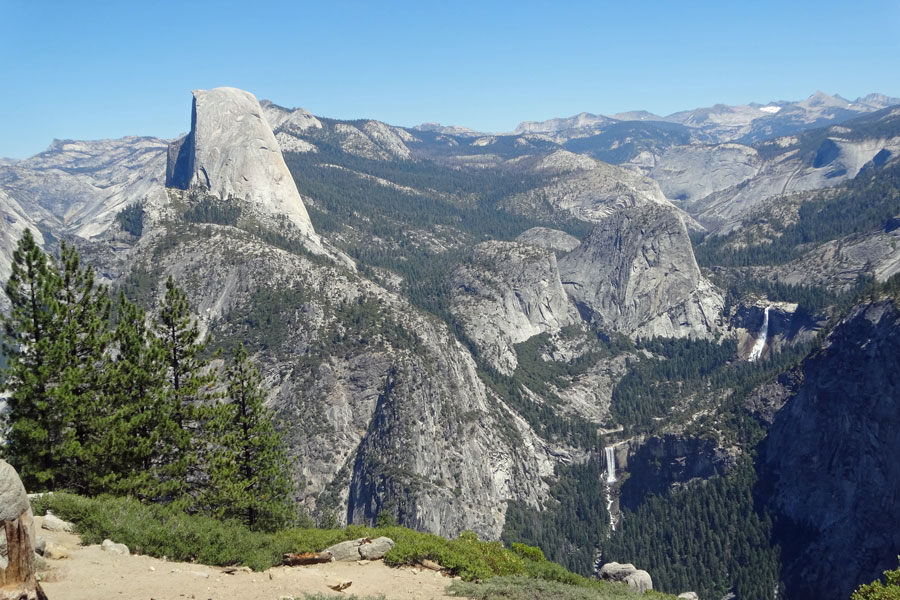 Half Dome, Vernal and Nevada falls, Yosemite, Caifornia